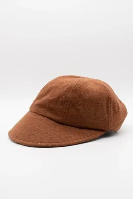 Külah Kadın Yünlü Vintage Geniş Siperli Retro Kışlık Şapka