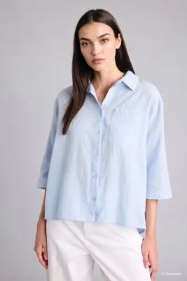 Defacto %100 Pamuk Oversize Kısa kollu Gömlek