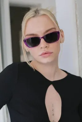 Bilge Karga Charmian Black Purple Güneş Gözlüğü