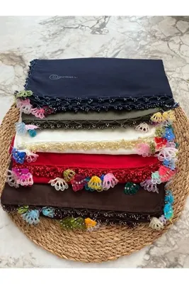 Handmade El yapımı kurdalye işi yazma eşarp