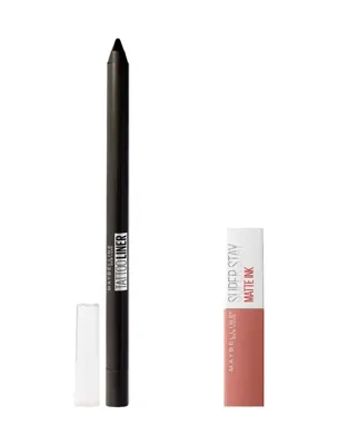 Xmlbayiciniz Tr New York Tattoo Liner Jel Göz Kalemi 900 Deep Onyx Siyah & Mini Super Stay Matte Ink Likit Mat Ruj 65 Seductress M Genel