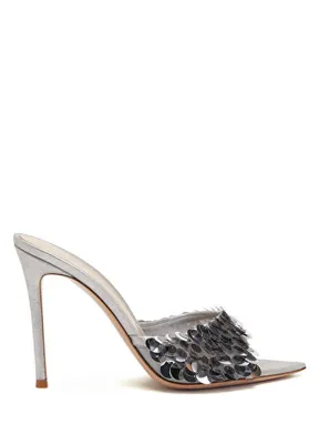 Gianvito Rossi Silver Payetli Kadın Terlik