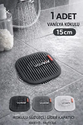 VOVVİX Süzgeçli Kokulu Banyo,Mutfak,Lavabo Gider Kapatıcı Kapak Mat
