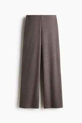 H&M Düz Paçalı Triko Pantolon