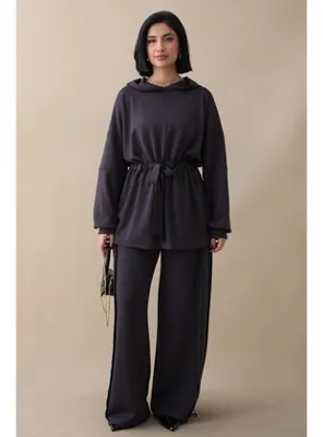 InStyle Beli Büzgülü Antrasit İkili Takım