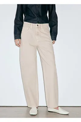 MANGO Woman Orta belli balon jean pantolon