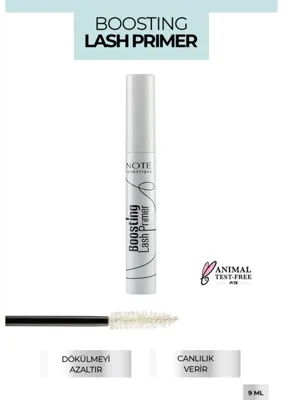 Note Cosmetics Boosting Lash Primer Uzatma Etkili Bakım Yapan Maskara Bazı Büyük Boy 9 ml Renksiz