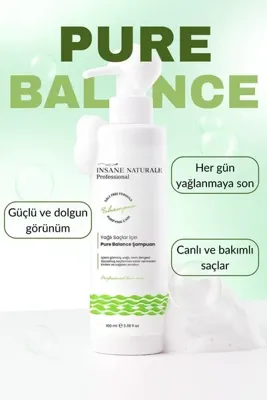 Insane Naturale PURE BALANCE Yağlı Saçlar İçin Arındırıcı ve Dengeleyici Şampuan 100 ml