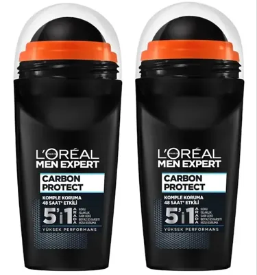L'Oréal Paris L'oreal Paris Men Expert Carbon 5'i 1 Arada Rollon 2 X 50 Ml