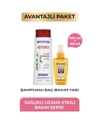 Restorex Speed Strong Onarıcı Saç Bakım Yağı 80 Ml + Saç Dökülmesine Karşı Şampuan 500 Ml