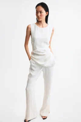 H&M Keten Karışımlı Sırtı Açık Üst