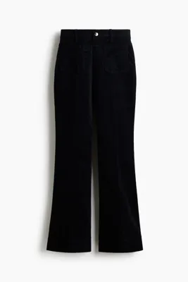 H&M İspanyol Paça Fitilli Kadife Pantolon