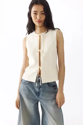 H&M Bağcık Detaylı Yelek