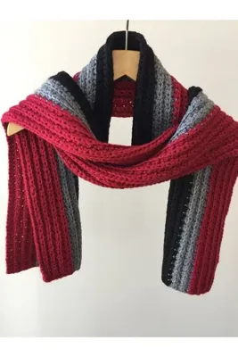 Mora Örgü Mora Knit Atkı El Örgüsü Yünlü Özel Örgü Prestij Atkı (24x190cm 305g)