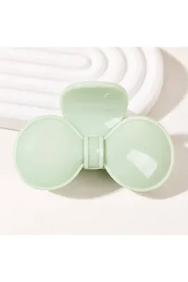 So Much Accesories Mint Yeşili Fiyonk Mandal Saç Tokası – Parlak Büyük Boy Kadın Topuz Tokası ve Saç Aksesuarı 8,5 cm