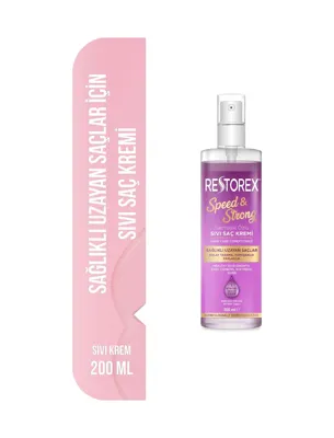 Restorex Speed Strong Işıltılı Bakım Sıvı Saç Kremi 200 Ml - Sarmaşık Özlü, Uzama, Dökülme Karşıtı