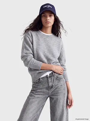 XSIDE Bisiklet Yaka Oversize Kadın Triko Kazak