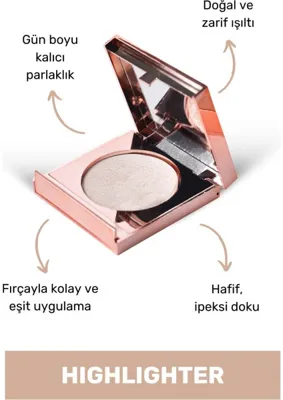 Muson Işıltı Veren Yüz Highlighter 10 g – Doğal Parlaklık ve Aydınlık Görünüm İçin Makyaj Aydınlatıcısı