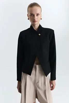 Antioch Dik Yaka Tek Düğme Blazer Ceket