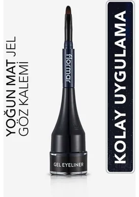 Flormar Özel Fırça Başlıklı Yoğun Pigmentli Mat Jel Eyeline -Gel Eyeliner-02 OCEANBLUE-8690604591886 1 Adet
