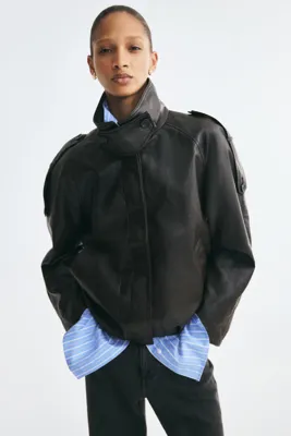 H&M Kaplamalı Oversize Ceket