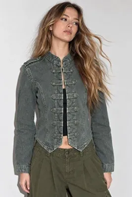 Hiccup Düğmeli Denim Ceket