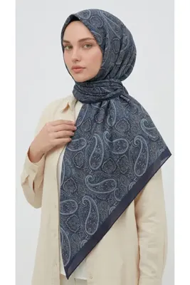 Karaca Eşarp MELORA 120*120 CM COTTON EŞARP - MAVİ