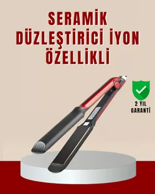 Lisinya Profesyonel Saç Düzleştirici – 360° Döner Kablo ve Kompakt Tasarım -