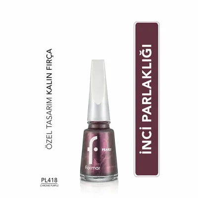 Flormar Oje Pearly Pne R2-418 Chrome Purple 11 ml