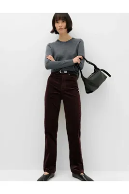 Marks & Spencer Straight Leg Kadife Pantolon