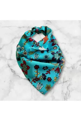 alsaccessories Bandana Çiçek Desenli Çok Amaçlı Bandana %100 Cotton