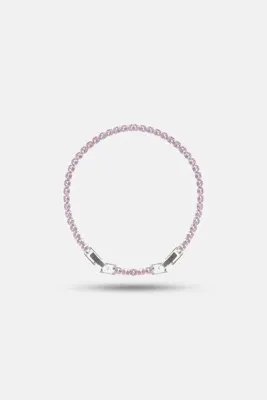 Simovia Pembe 3 mm Yuvarlak Model Gümüş Su Yolu Bileklik
