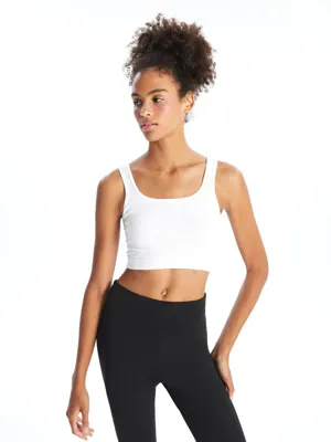XSIDE ACTIVE U Yaka Düz Askılı Kadın Crop