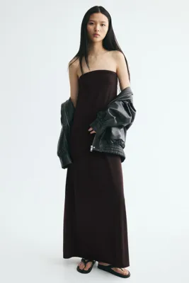 H&M Bandeau Maksi Elbise