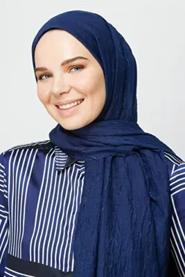 Mooncorn Lacivert Bambu Şal