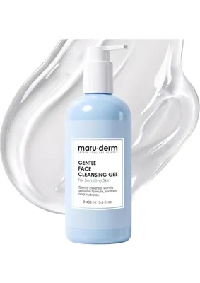 Maru.Derm Maruderm Hassas ve Atopik Ciltler Için Yüz Yıkama Jeli – Nazik Arındırıcı Nem Destekli Temizleyici, Papatya & Aloe Vera Ile, 400 ml