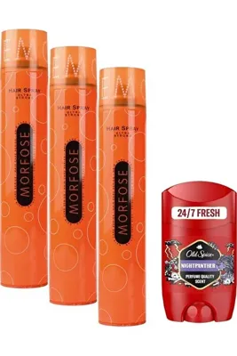 OLD SPICE Night Panther Erkek Deodorant Stick 50 ml + Ultra Strong Saç Spreyi 400ML 3 Adet