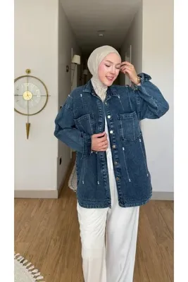 Quen KADIN TAŞLI KOT GÖMLEK