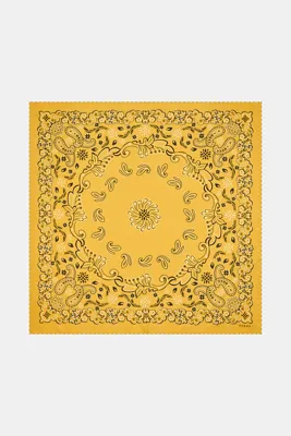 Vakko SARI ŞAL DESENLİ KAŞMİR İPEK EŞARP