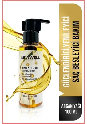 New Well NEWWELL Argan Özlü Saç Bakım Yağı 100 ML Besleyici ve Onarıcı Tüm Saçlar İçin Canlandırıcı Etki