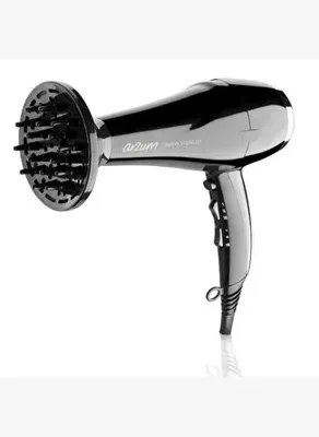 Arzum AR5007 Shiny İyonlu Saç Kurutma Makinesi, Difüzörlü Başlıklı, 2200W, Siyah