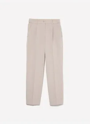 Sisley Kadın Açık  Gri Viskoz Karışımlı Beli Lastikli Pantolon