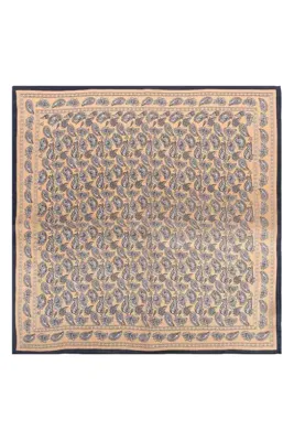 Silk and Cashmere Gri Laila Saf İpek Küçük Kare Eşarp 53x53 cm