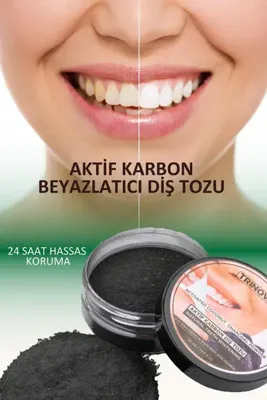 Trinova Diş Beyazlatıcı Toz Aktif Karbon Diş Temizleme Tozu