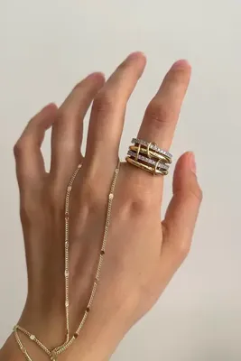 Okko Store 4'Lü Taşlı Birleşik Halkalı Yüzük