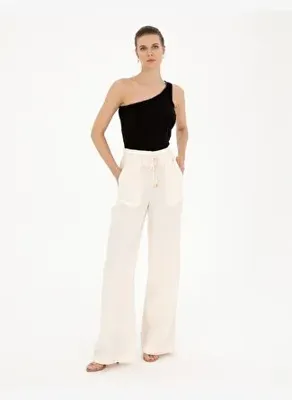 Pierre Cardin Ekru Yüksek Bel Wideleg Pantolon50284523-VR019