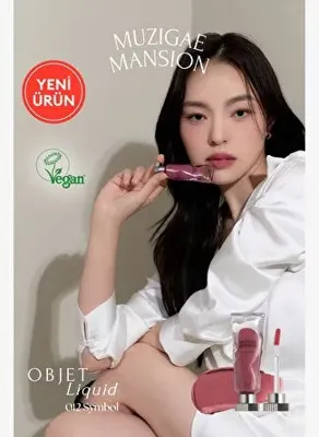 Muzigae Mansion Gül Özlü, Kadife Bitiş Sunan, Nemlendirici ve Kalıcı Tint MUZIGAE MANSION Objet Liquid 012 Symbol