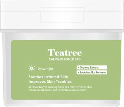 Dermal Teatree Calming Toner Pad 120’LI – Çay Ağacı Özlü Gözenek ve Yatıştırıcı Tonik Ped 200  ml