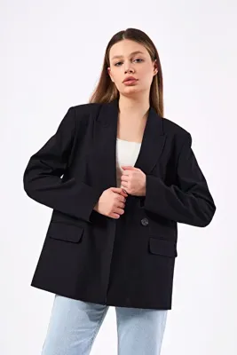 Bukamiss Kadın Blazer Ceket Siyah
