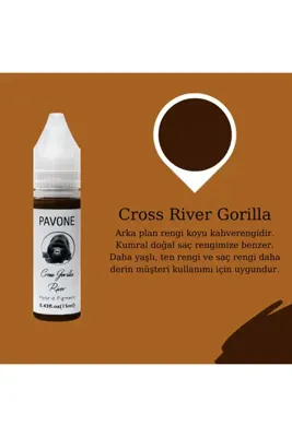 Pavone KAŞ BOYASI - KALICI MAKYAJ HİBRİT PİGMENT - CROSS RİVER GORİLLA - MİCROBLADİNG PİGMENT